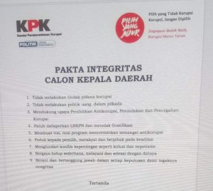 Tak dihadiri Cek Endra, Cagub dan cawagub Jambi Tandatangani pakta integritas di depan KPK