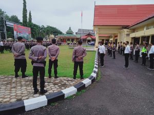 Jelang Pelaksanaan Pilkades Serentak, Polres Merangin Kerahkan Ratusan Personil