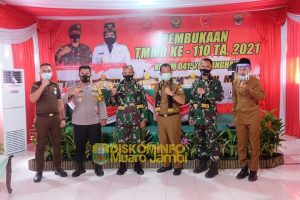 Wakil Bupati Muaro Jambi Secara Resmi Buka Kegiatan TMMD ke-110 2021