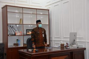 Sekda Ikuti Rakor  Penyelenggaraan Perizinan Perusahaan Sistem OSS Bersama Tiga Menteri