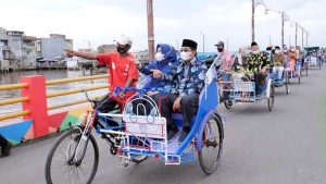 Bupati tanjabbar launching Becak Transportasi wisata