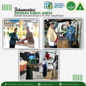 Sedekah subuh jum’at, B3 dan PC.IPNU tanjabbarat sambangi jama’ah 3 masjid