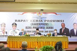 Pembukaan Rakerprov KONI Jambi, Wagub Minta Tingkatkan Kinerja Lebih Baik Lagi