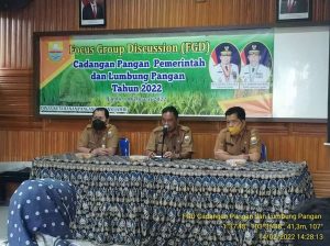 Kadis Ketahanan Pangan Jambi Buka FGD Cadangan Pangan Pemerintah dan Lumbung Pangan Tahun 2022