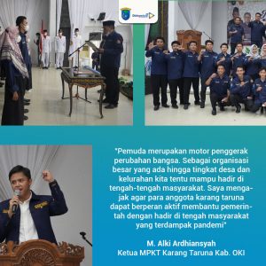 Resmi Dikukuhkan, Karang Taruna Kayuagung Diajak Bantu Pemerintah Atasi Dampak Pandemi Covid-19