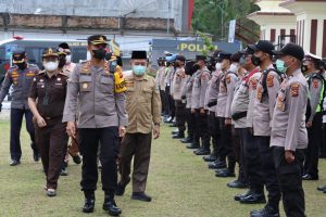 H-1 Pilkades… Mashuri Ikut Apel Pasukan Pengamanan, Polres Merangin Turunkan 443 Personil