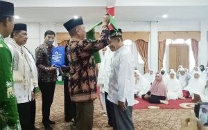 Bupati Mashuri Lepas CJH Merangin. Ada yang Gagal Berangkat Karena Belum Vaksin Covid-19 