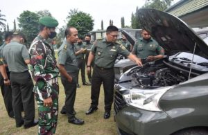 Korem 042/Gapu menggelar Apel Kelengkapan Kendaraan Dinas