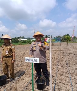 Wakapolresta Jambi Ikuti Kegiatan Kasad Lounching Ketahanan Pangan Secara Virtual.