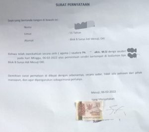 Gara gara tidak menafkahi,Ibu istri sirih oknum puskes Lempuing jaya di laporkan