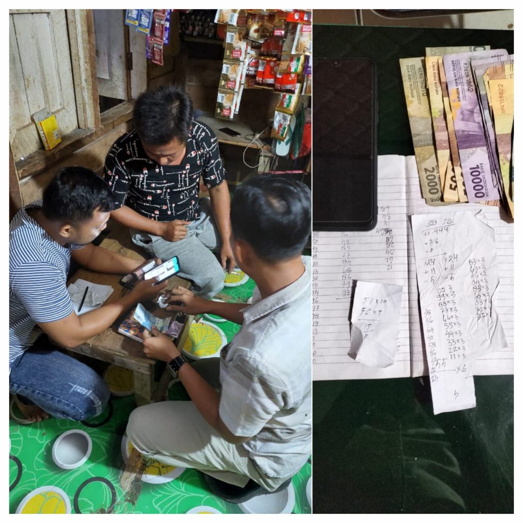 Polsek maro sebo berhasil Ringkus pelaku Judi Togel online di Areal Camp PT EWP desa Rukam kec.taman Rajo kab.muaro Jambi