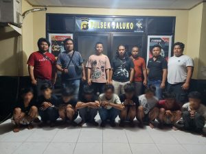 Polsek Jaluko Berhasil Mengamankan Pelaku 9 Orang di Duga Kompolotan Geng Motor