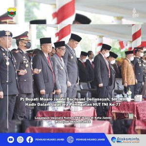 PJ Bupati Muaro Jambi Hadiri Upacara Peringatan HUT TNI