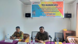 Komisioner Bawaslu OKI M Kafrowi:Tes Wawancara Panwascam, di Pastikan Tidak Ada Intervensi dari Pihak Manapun.