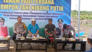 Bupati Tanjung Jabung Barat Hadiri Tanam Padi Perdana