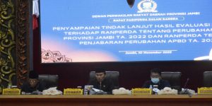 DPRD Provinsi Jambi Gelar Paripurna Penyampaian Hasil Evaluasi Ranperda Perubahan APBD TA. 2022