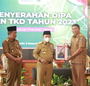 Wabup Tanjab Barat Hadiri Kegiatan DIPA dan TKD Tahun 2023.