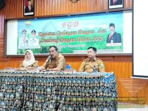 Dishanpan Gelar FGD Cadangan Pangan dan Lumbung Pangan 2023