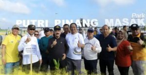 Kadis PUPR Provinsi Jambi Hadiri Penanam Pohon Pisang Serta Senam Bersama