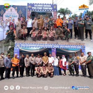 Pj. Bupati Muaro Jambi Bersama Sekda,Kapolres dan Forkopimda Muaro Jambi Menijau Pos Arus Mudik 2023