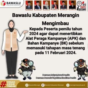 Tahapan Kampanye Pemilu 2024 Berakhir Hari Ini, Bawaslu Imbau Peserta Pemilu Tertibkan APK dan BK Secara Mandiri