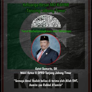 Kabar Duka, Wakil Ketua DPRD Tanjab Timur Tutup Usia. Edi Purwanto: Almarhum Sosok Senior dan Tokoh Terbaik Partai.