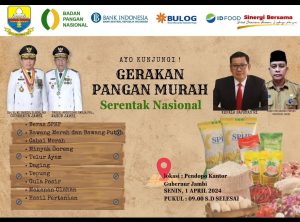 Catat Tanggalnya….. Gerakan Pangan Murah Serentak Nasional Tahun 2024 di jambi, Disini Lokasinya…