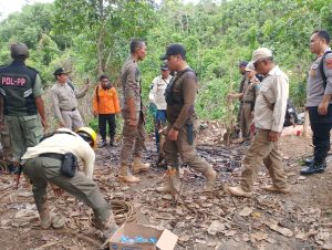 Pemusnahan Aktivitas Ilegal Drilling di Kawasan Karhutla Oleh Tim Gabungan