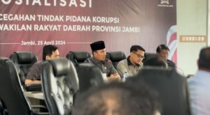 DPRD Provinsi Jambi bersama KPK Gelar Sosialisasi Pencegahan Tindak Pidana Korupsi