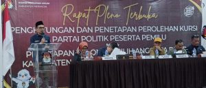 KPU Merangin Melakukan Rapat Pleno Terbuka Penghitungan dan Penetapan Perolehan Kursi Partai Politik Peserta Pemilu 2024