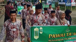 Pawai Ta’ruf MTQ ke-50 Kabupaten Merangin di Jangkat Timur Meriah