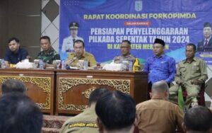 Gelar Rapat Persiapan Pilkada Serentak 2024.  Pj Bupati Minta Tingkatkan Partisipasi Masyarakat