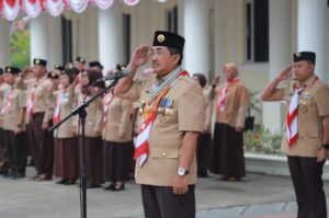 Bupati Tanjung Jabung Barat Pimpin Upacara Peringatan HUT Pramuka ke-63