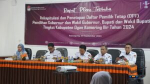 KPU OKI Tetapkan 577.241 DPT Pilkada 2024