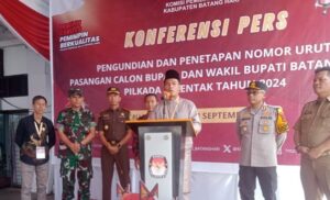 Nomor Urut Calon Peserta Pemilihan Bupati dan Wakil Bupati Batang Hari Telah Sah diresmikan