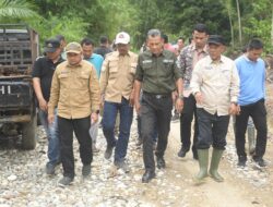 Pj Bupati Merangin Monev Pelaksanaan Fisik DAK 2024, Pembangunan Jalan Produksi di Desa Lubuk Bumbun Kecamatan Margo Tabir