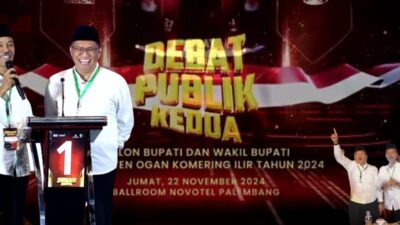 Paslon JADI Tampil Percaya Diri, MURI Kabur Usai Debat Kedua Pilkada OKI