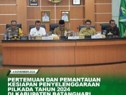 Pemkab Batanghari Gelar Pertemuan Pemantauan Kesiapan Pilkada Serentak