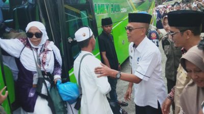 Pemkab Merangin Sambut Kepulangan Jemaah Haji Merangin, Semuanya Dalam Keadaan Sehat