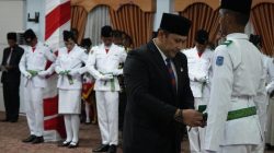 Pasukan Pengibar Bendera Pusaka Kabupaten Merangin Dikukuhkan Bupati Syukur