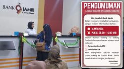 Fokus Pergantian ATM dan perubahan PIN,Bank Jambi Tetap Layani Masyarakat pada Hari Sabtu 16 Mei ini