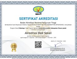 Program Studi Psikologi FKIK Universitas Jambi Raih Akreditasi Baik Sekali dari BAN-PT