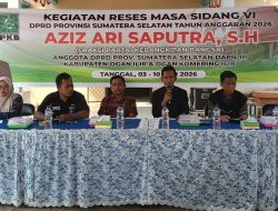 Aziz Ari saputra SH gelar Reses Masa Sidang VI DPRD provinsi Sumatera Selatan Di Desa Pematang Jaya 