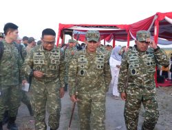 Dandim 0402/OKI Dampingi Pangdam II/Sriwijaya Hadiri Panen Raya TNI Dukung Ketahanan Pangan Nasional