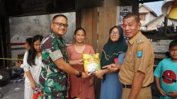 Dandim 0402/OKI Berikan Bantuan Sembako kepada Korban Kebakaran di Desa Serinanti