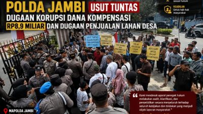 Didampingi Tim Kuasa Hukum, Warga Dusun Mudo Minta Polda Jambi Usut Dugaan Korupsi dan Penjualan Lahan Desa