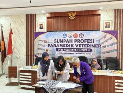 FAPET UNJA Lantik 81 Ahli Madya Paramedik Veteriner, Sekaligus Teken MOU dengan PAVETI