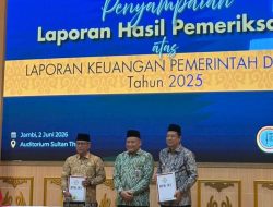 Ketua DPRD Muaro Jambi Dampingi Bupati Terima WTP Dari BPK Perwakilan Jambi