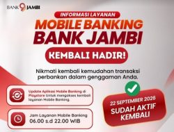 Mobile Banking Bank Jambi Kembali Aktif, Nasabah Diminta Perbarui Aplikasi