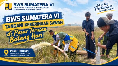 BWS Sumatera VI terus tangani kekeringan sawah di Pasar Terusan Batang Hari